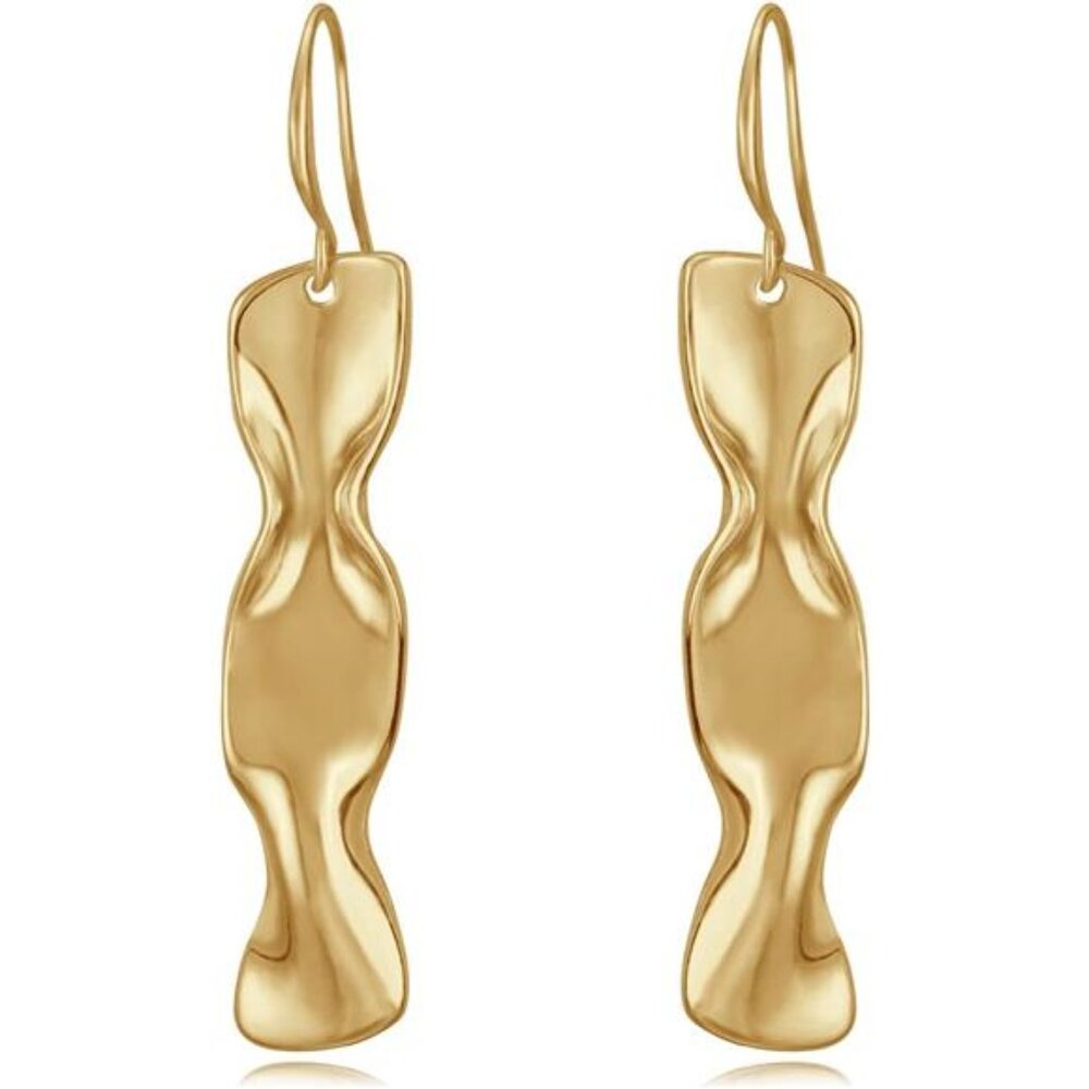 ✨ Long Gold Bar Dangle Earrings | 14K Gold Plated | Modern Minimalist Style ✨